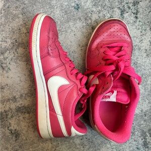 Nike Women's Fuchsia and White Sneakers